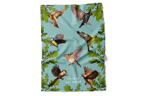 Feathered Friends Hand Drawn Tea Towel - 1