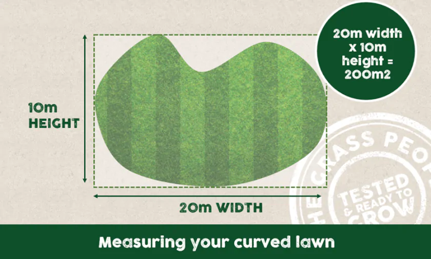How to measure your curved garden lawn