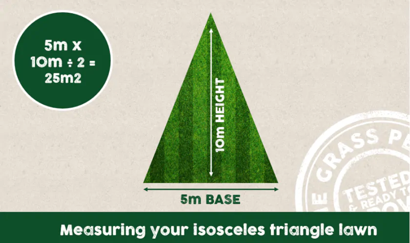 How to measure your isoceles triangle lawn